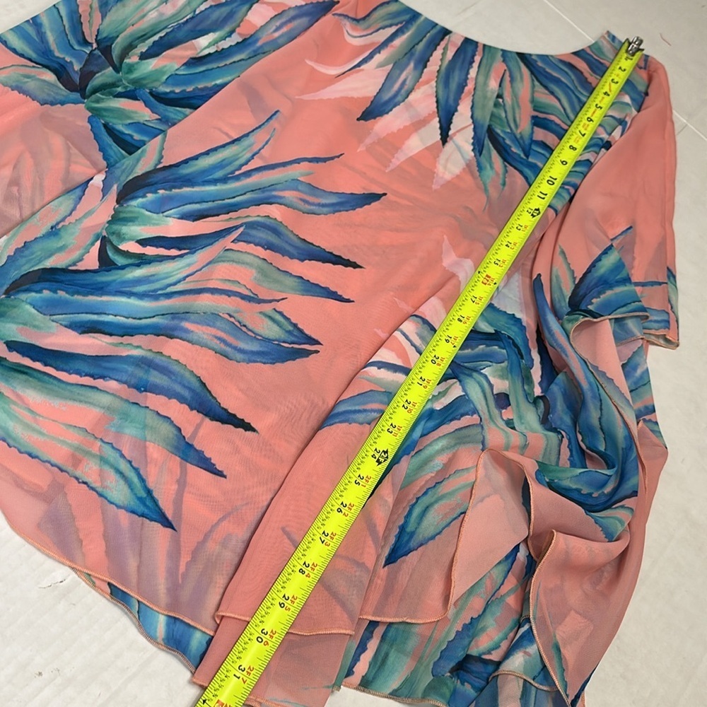 Show Me Your Mumu Zsa‎ Zsa One Shoulder Mini Dress Pink Tropical Leaf Print XS - Picture 6 of 11